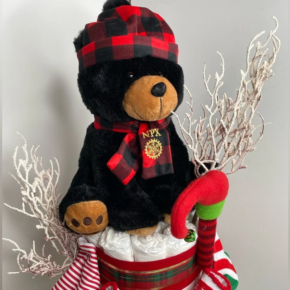 Christmas Diaper Cake,1st Christmas Diaper Cake, Christmas Baby Shower